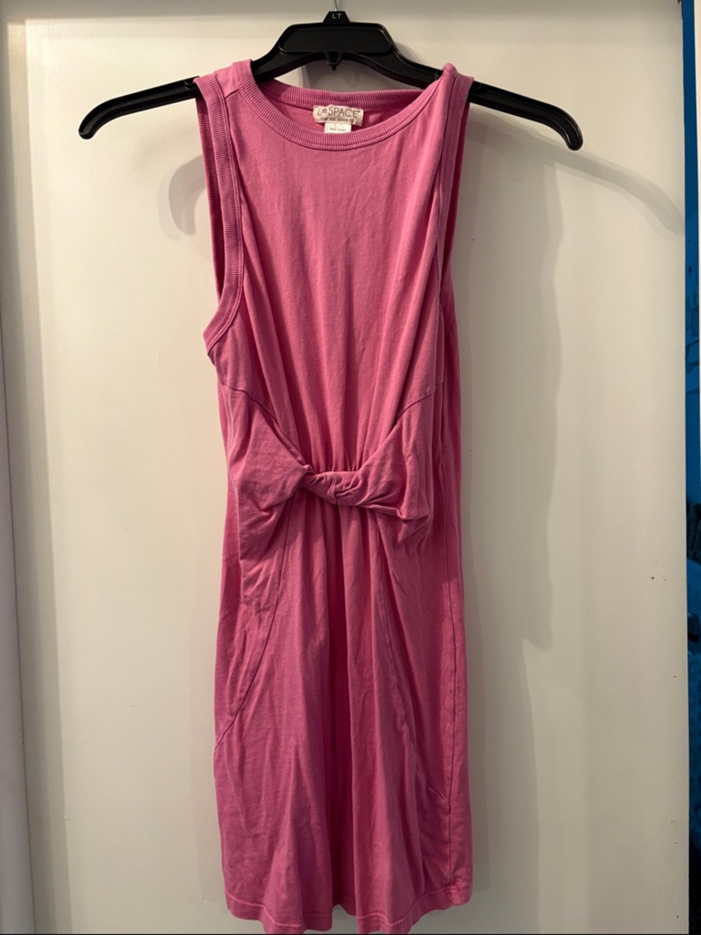 l*space Pink Knot-Front Mini Dress coverup